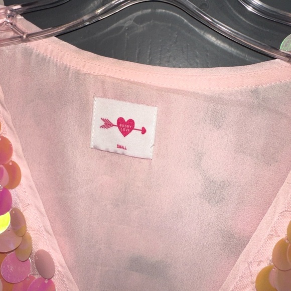 Buddy Love pink iridescent sequin dress Small - Picture 2 of 3